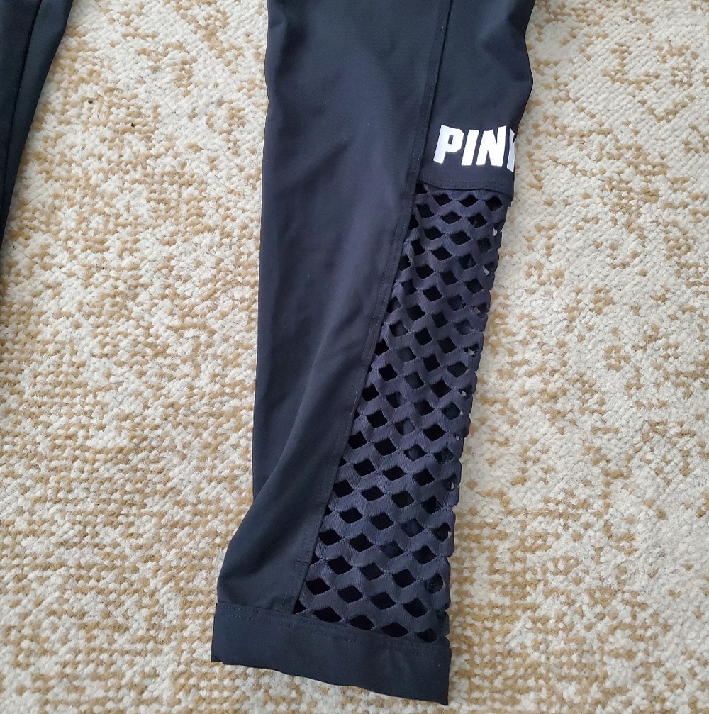 VICTORIA'S SECRET PINK Ultimate Perforated Cutout Ankle Full Length Leggings S - Picture 3 of 7